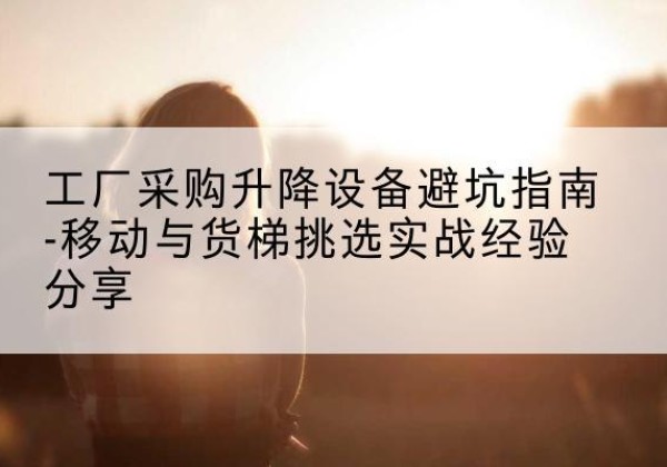 丹阳移动式升降机怎么选-工厂采购升降设备避坑指南-移动与货梯挑选实战经验分享